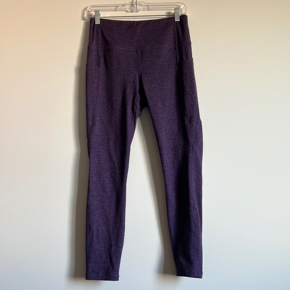 Womens GAIAM Purple Leggings with pockets size Medium